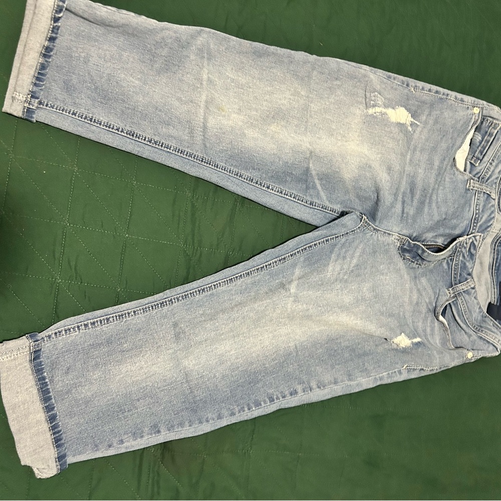 7 For All Mankind Light Blue Distressed Jeans